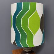 Ceramic table lamp green shade by  Hustadt-leuchten 1970s