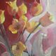Painting - still life representing a bouquet of tulips signed