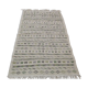 Handmade Berber white patterned white carpet