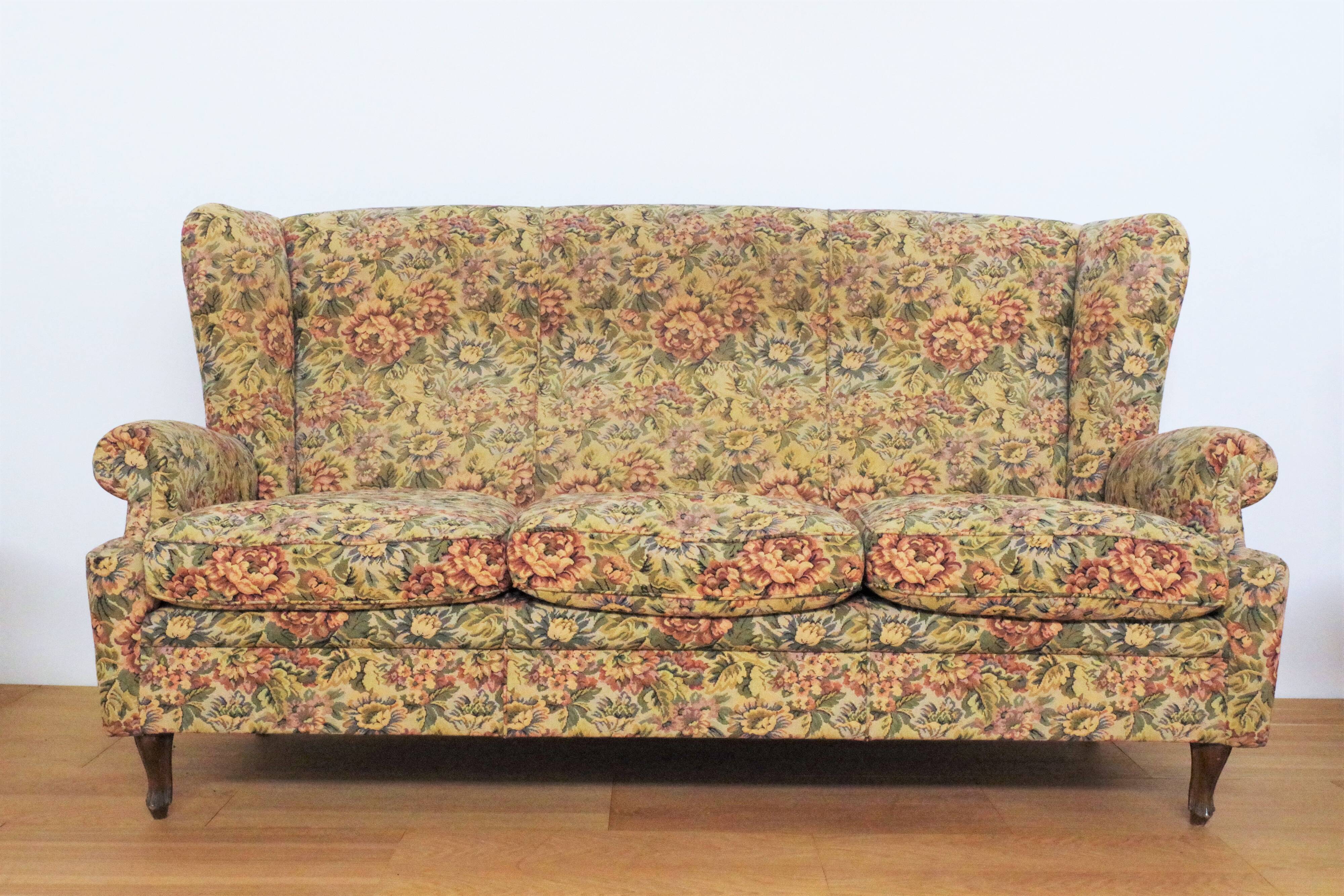 Baroque armchairs and sofa, 1950s, set of 3