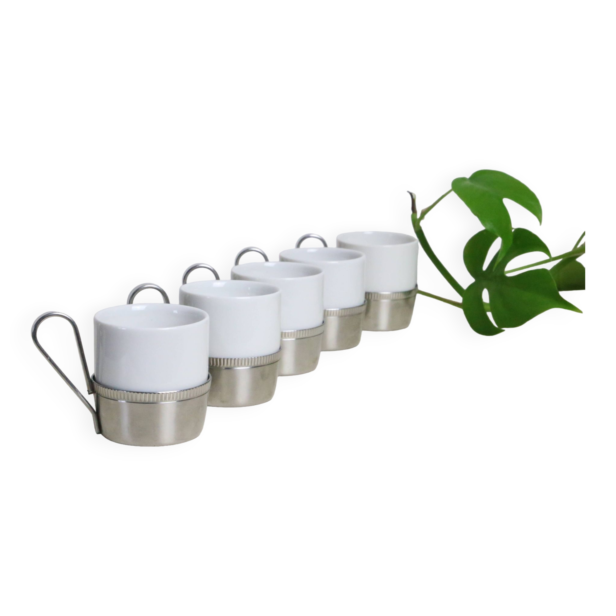 Set of 5 Letang Remy espresso cups, 1980s