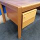 Vintage Scandinavian elm executive desk