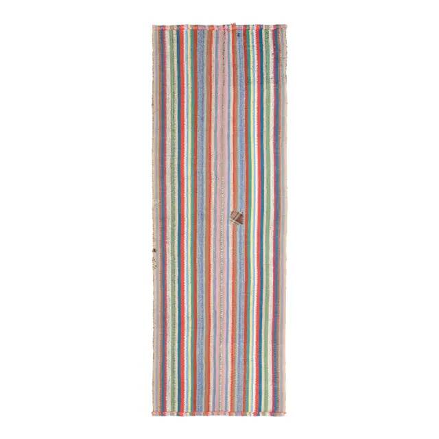 Vintage Turkish Oushak Handmade Wool & Cotton Pink Runner Rug 77x224