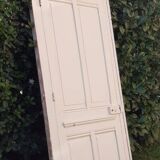 Porte 81,2x212 et cadre bâti de communication panneautée moulurée ancienne