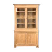 Vitrine deux corps  de commerce en chêne 1940