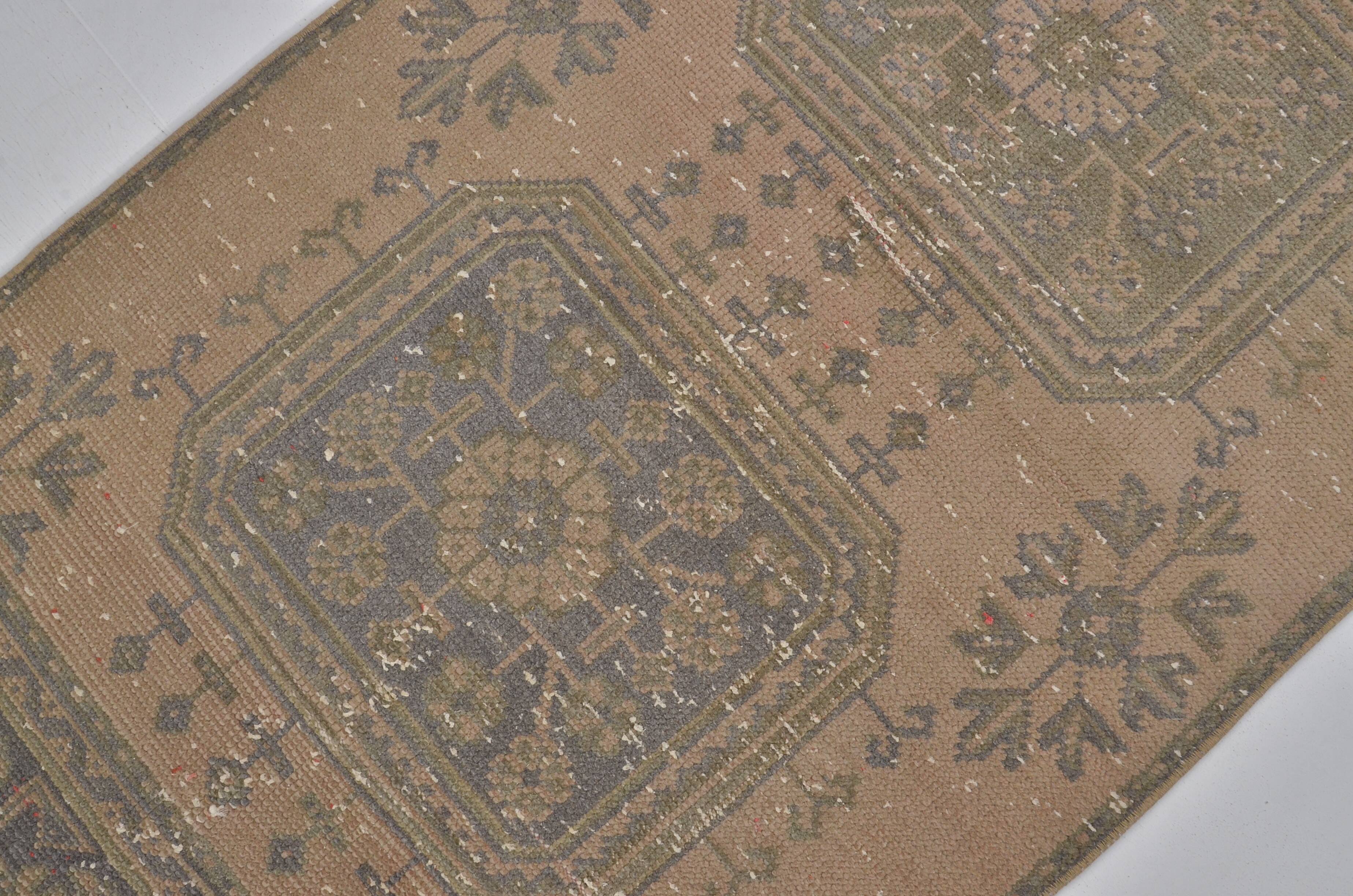 Anatolian oushak hallway runner rug