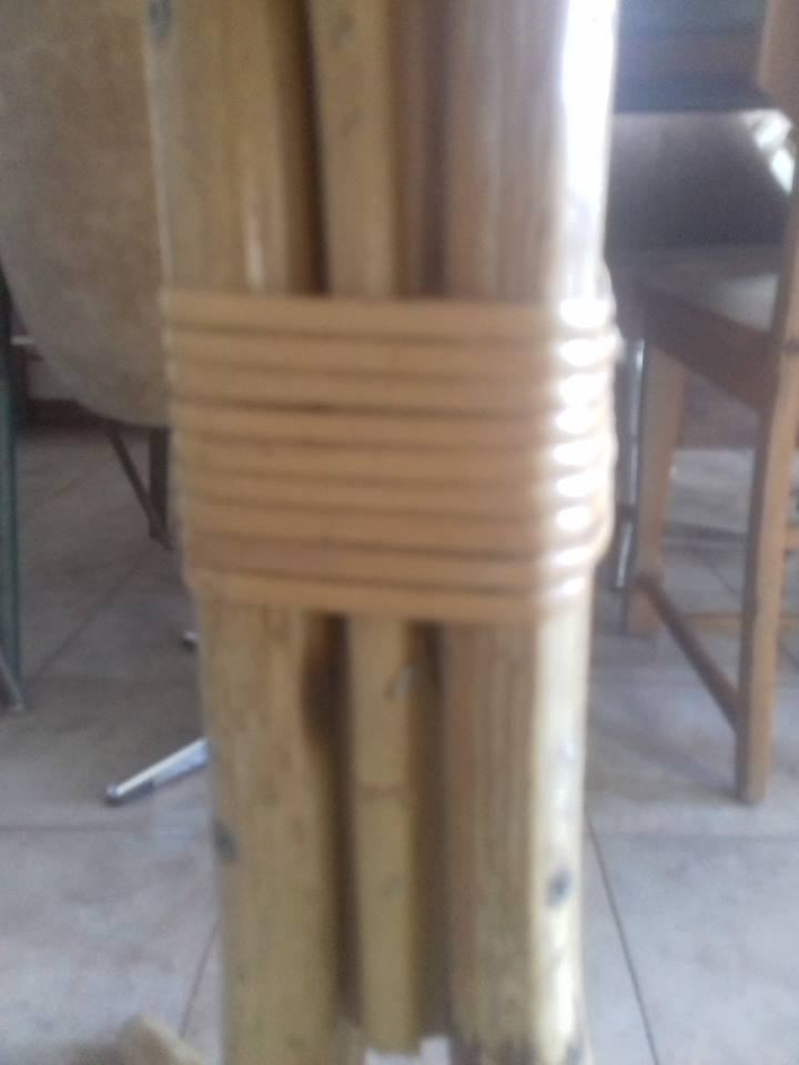 Porte manteau rotin années 60