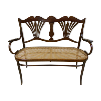 Fischel art nouveau bench in bentwood