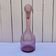 Blown glass bottle with bubbles, Biot glassware style, vintage