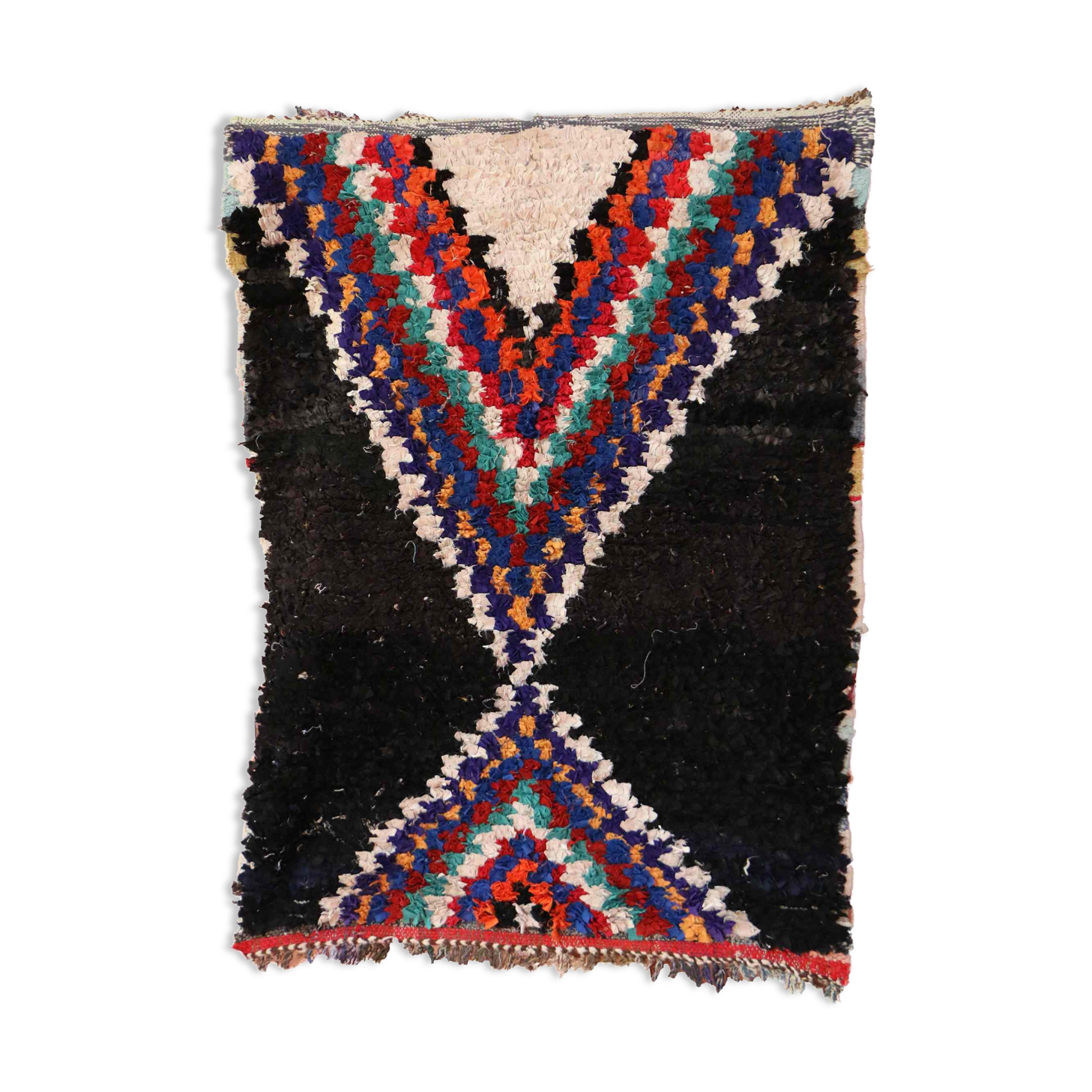 Tapis Marocain Boucherouite -  108 x 145 cm