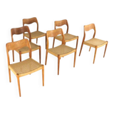 Ensemble de 6 Niels Otto Møller pour JL Møllers Møbelfabrik | modèle 71 - danois