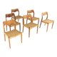 Set of 6 Niels Otto Møller for JL Møllers Møbelfabrik | model 71 - danish