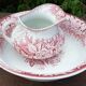 Old toilet set in Pexonne Earthenware Model Flowers FF Vintage