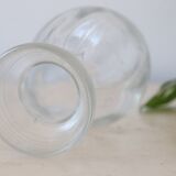 Jacynth vase in molded glass, vintage
