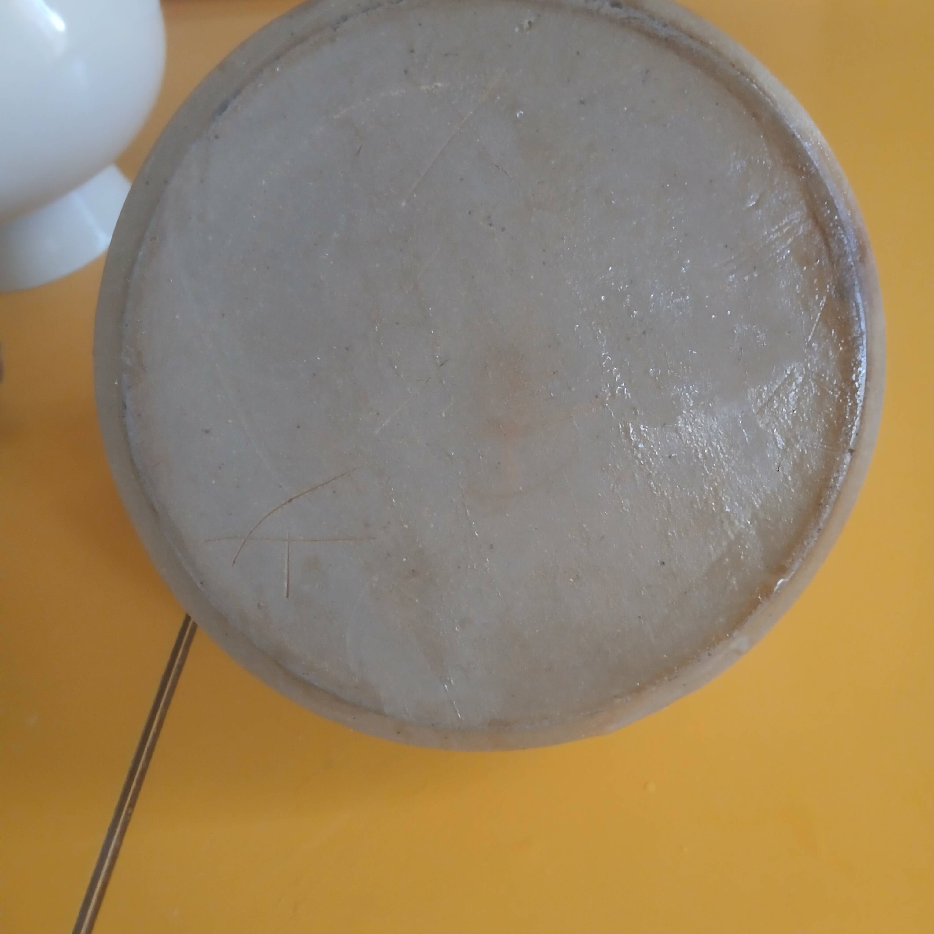 Vintage artisanal style glazed pottery teapot