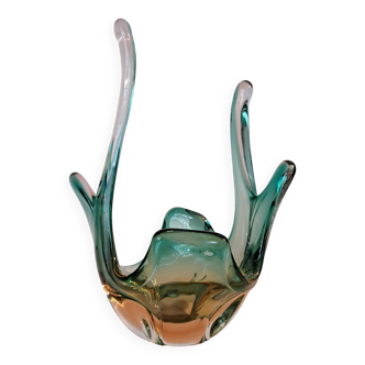 Centre de table en verre de Murano 1970.
