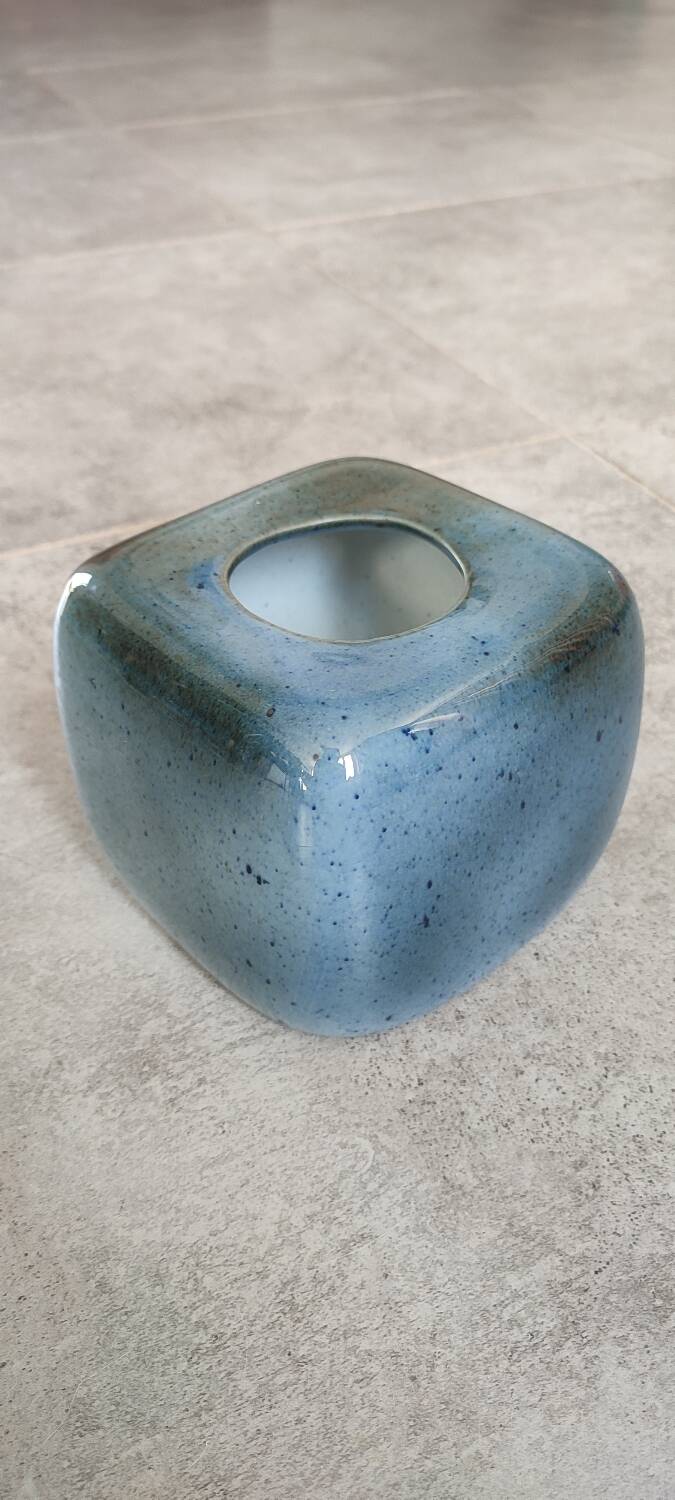 Virebent Vintage 60-70s porcelain cube candlestick