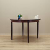 Table ronde en palissandre, design danois, années 1970, production : Danemark