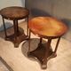 Pair of circular side tables.