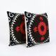 Set of 2 vintage embroidered cushion covers 53x56 cm