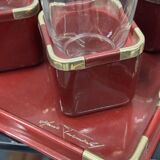 Hollywood Regency Glasses and Tray Set by Hans Turnwald, 1970s, Set of 7