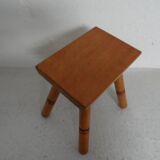 Ensemble vintage de 2 petites tables d'appoint/tabourets