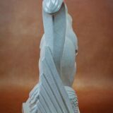 Charles LEMANCEAU, SAINT-CLÉMENT earthenware factory. Art Deco squirrel - 1930