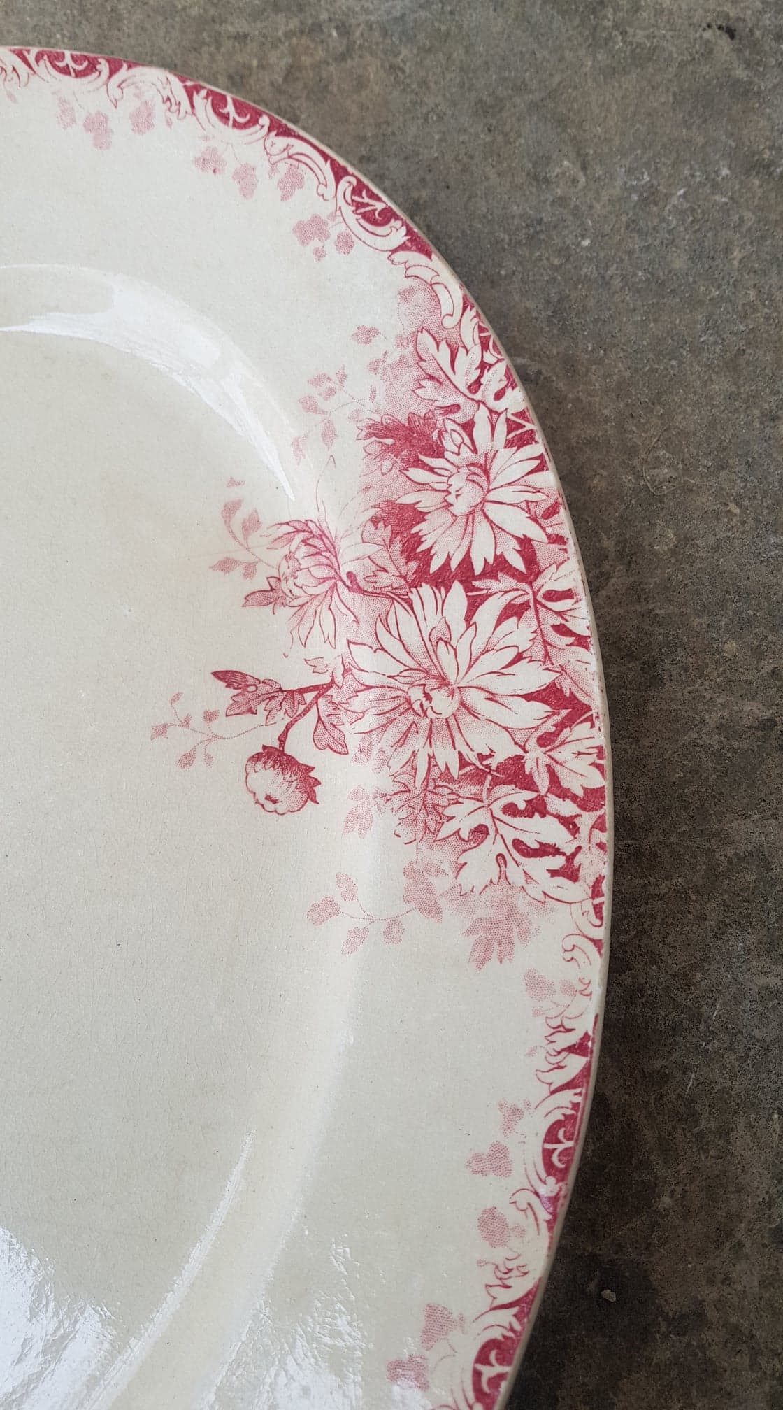 Flat Oval Gien model Autumn Flowers