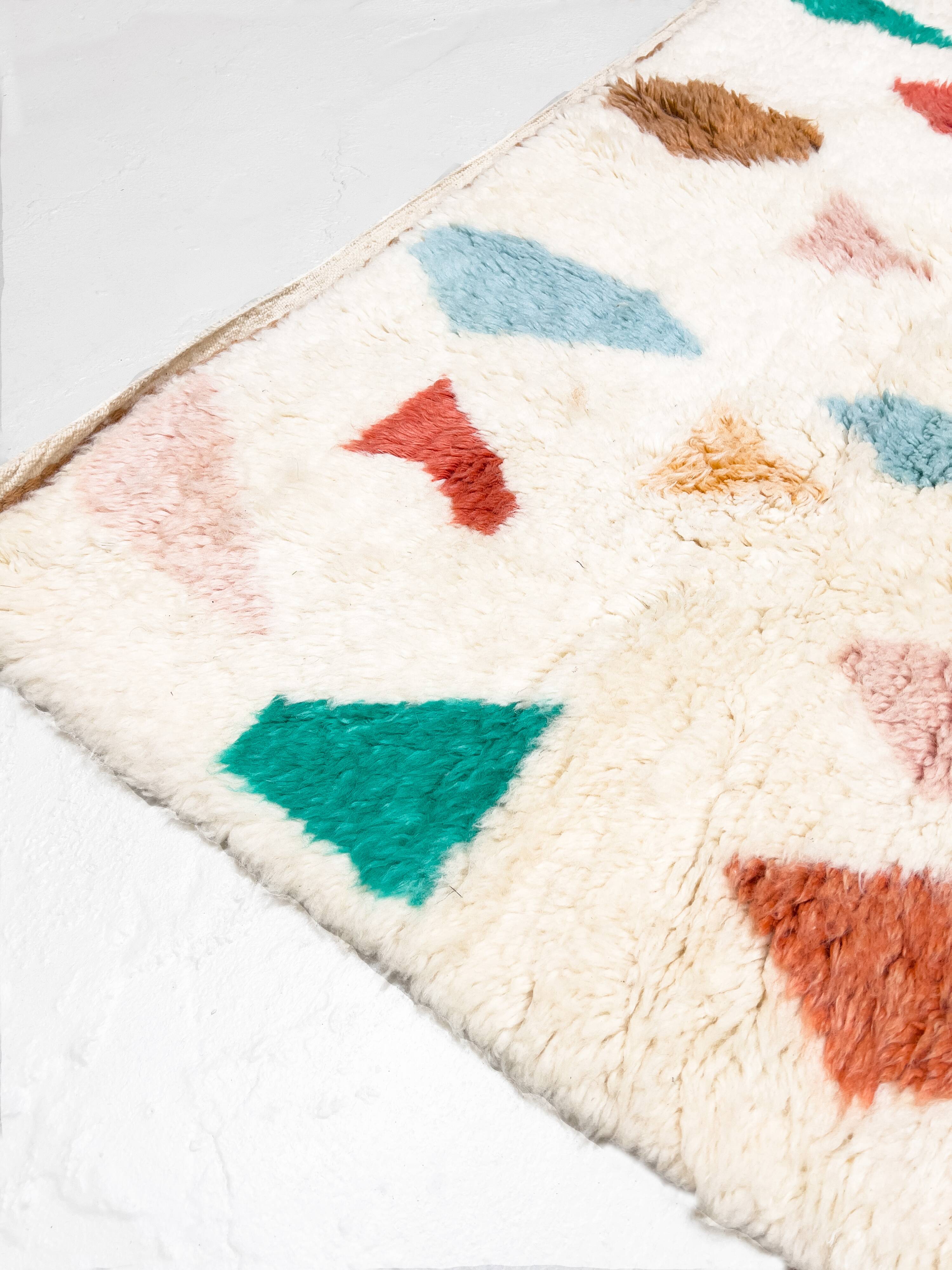 Moroccan Berber rug, Beni Ouarain terrazzo, 2.88x1.97m