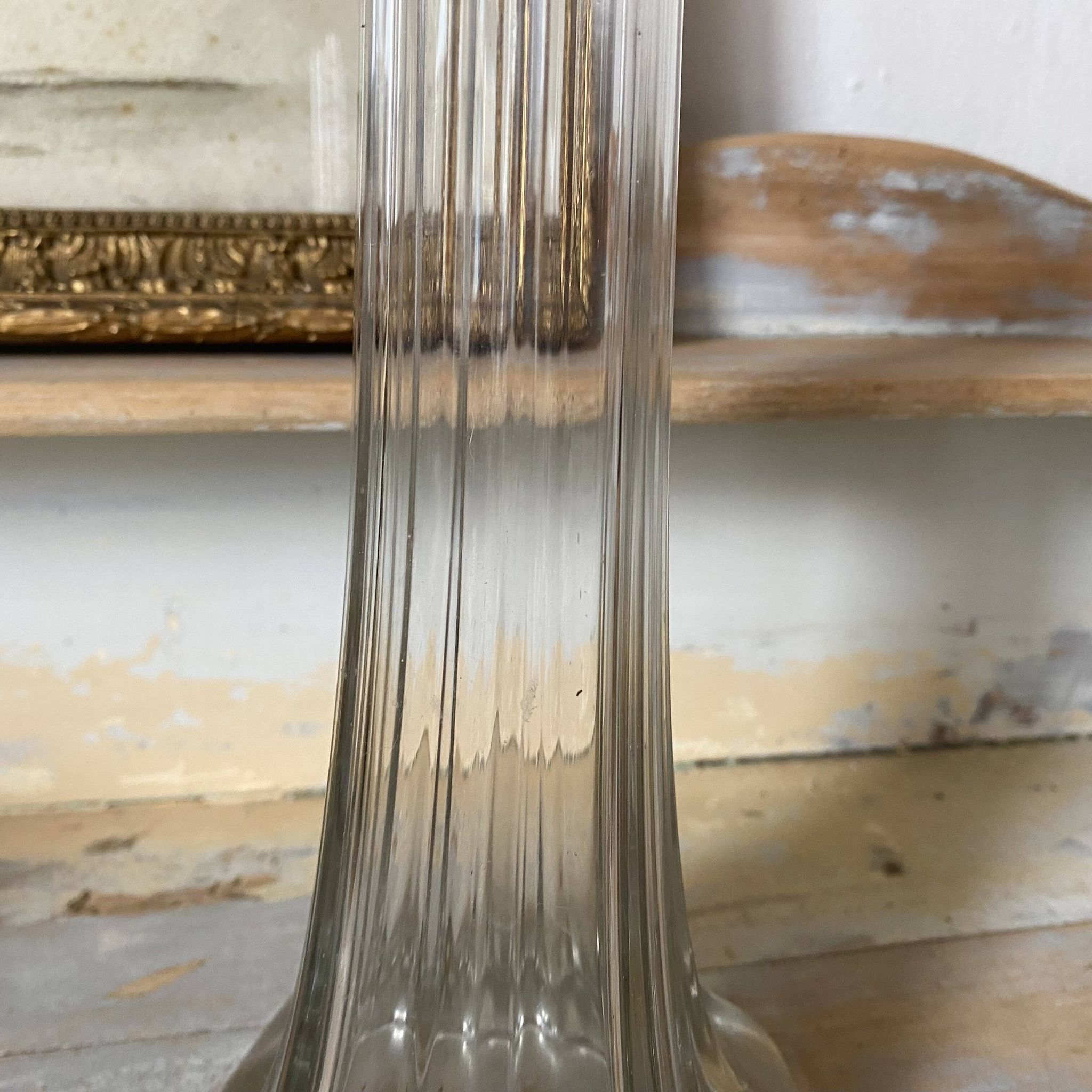 Vase en verre soliflore années 50-60