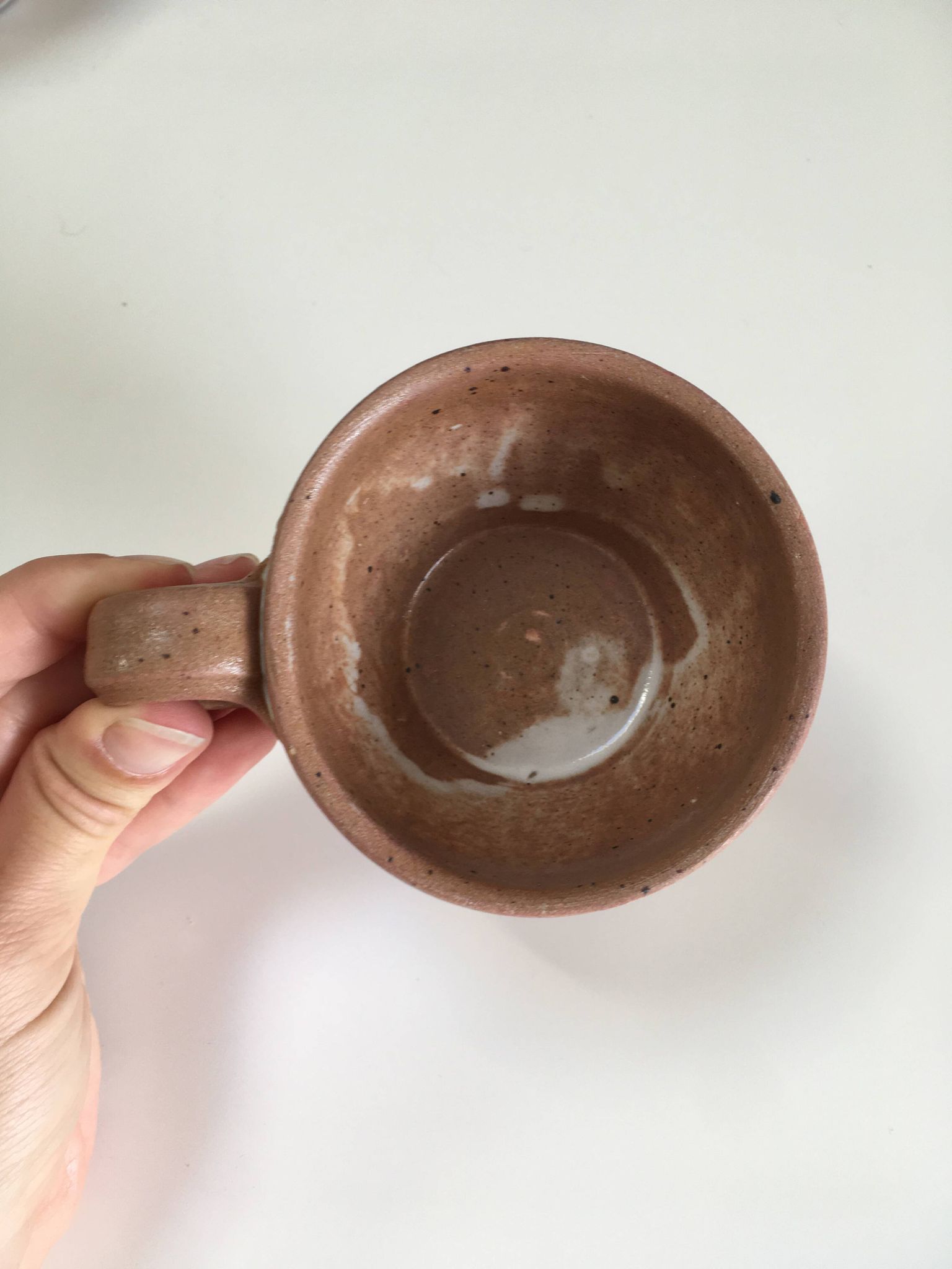 Set of 5 handcrafted ceramic mugs – terracotta