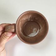 Set of 5 handcrafted ceramic mugs – terracotta