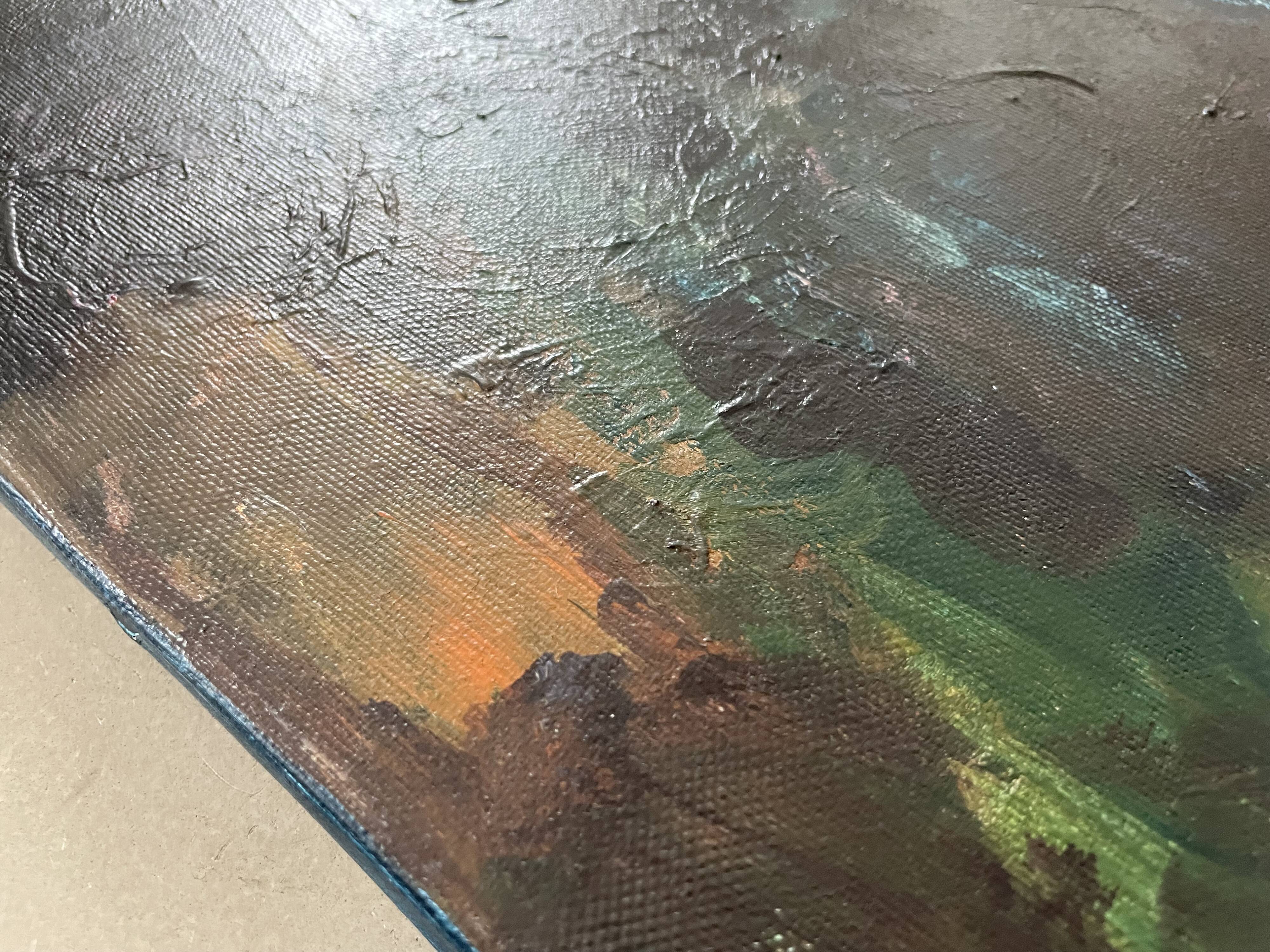 Abstract painting on canvas