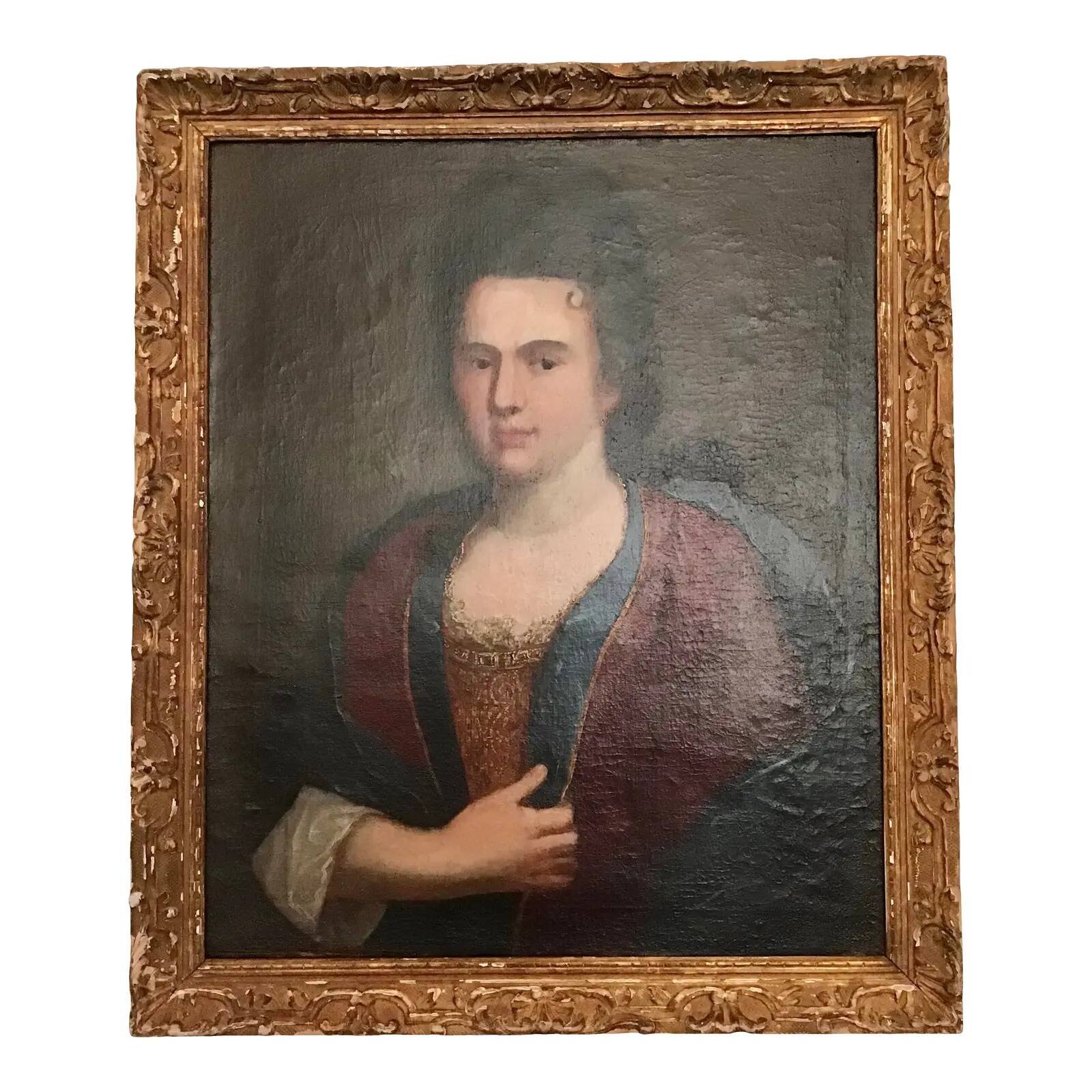 French 18th Century Portrait of a Noble Woman