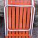 Table of camping vintage metal and wood folding indoor outdoor