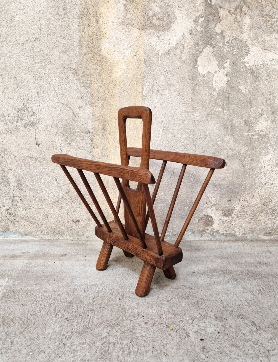 Brutalist magazine rack 1950