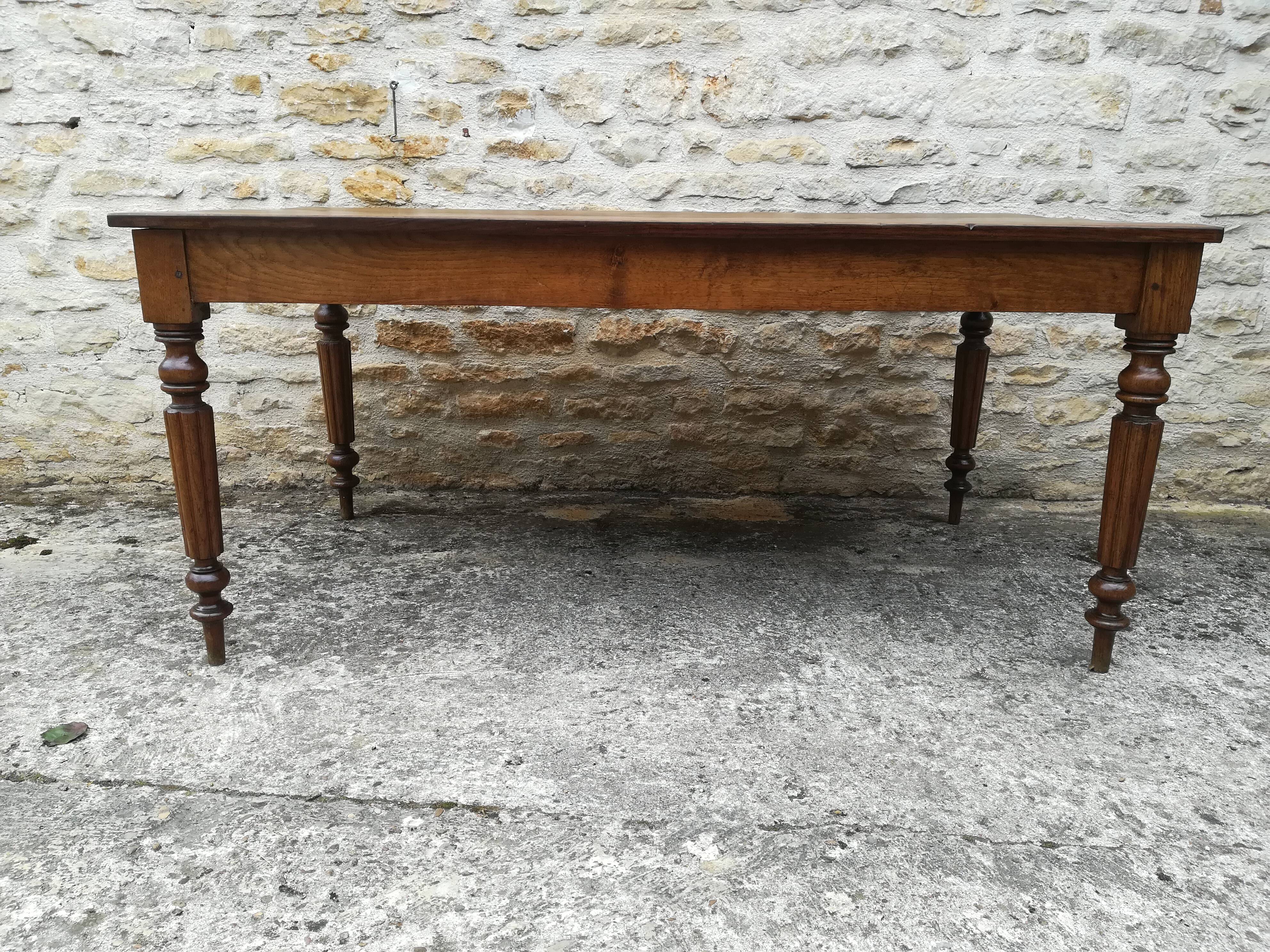 Oak farm table with two extensions