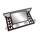 Wall-mounted coat rack mirror in wrought iron – Rustic / country style