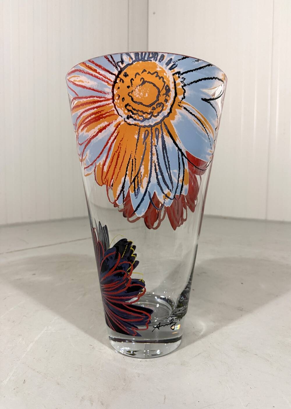 Andy Warhol glass vase Daisies for Rosenthal Germany 1980’s