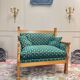 19th century Empire period cherry wood wall bench