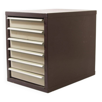 Industrial vintage metal set of drawers