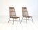 Pair of Rattan and Metal Chairs, 1960s