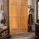 Solid oak wardrobe with 2 doors