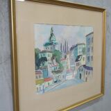 Jack Eichborn, Swedish Modern Cityscape, 1960s, Watercolor.