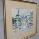 Jack Eichborn, Swedish Modern Cityscape, 1960s, Watercolor.