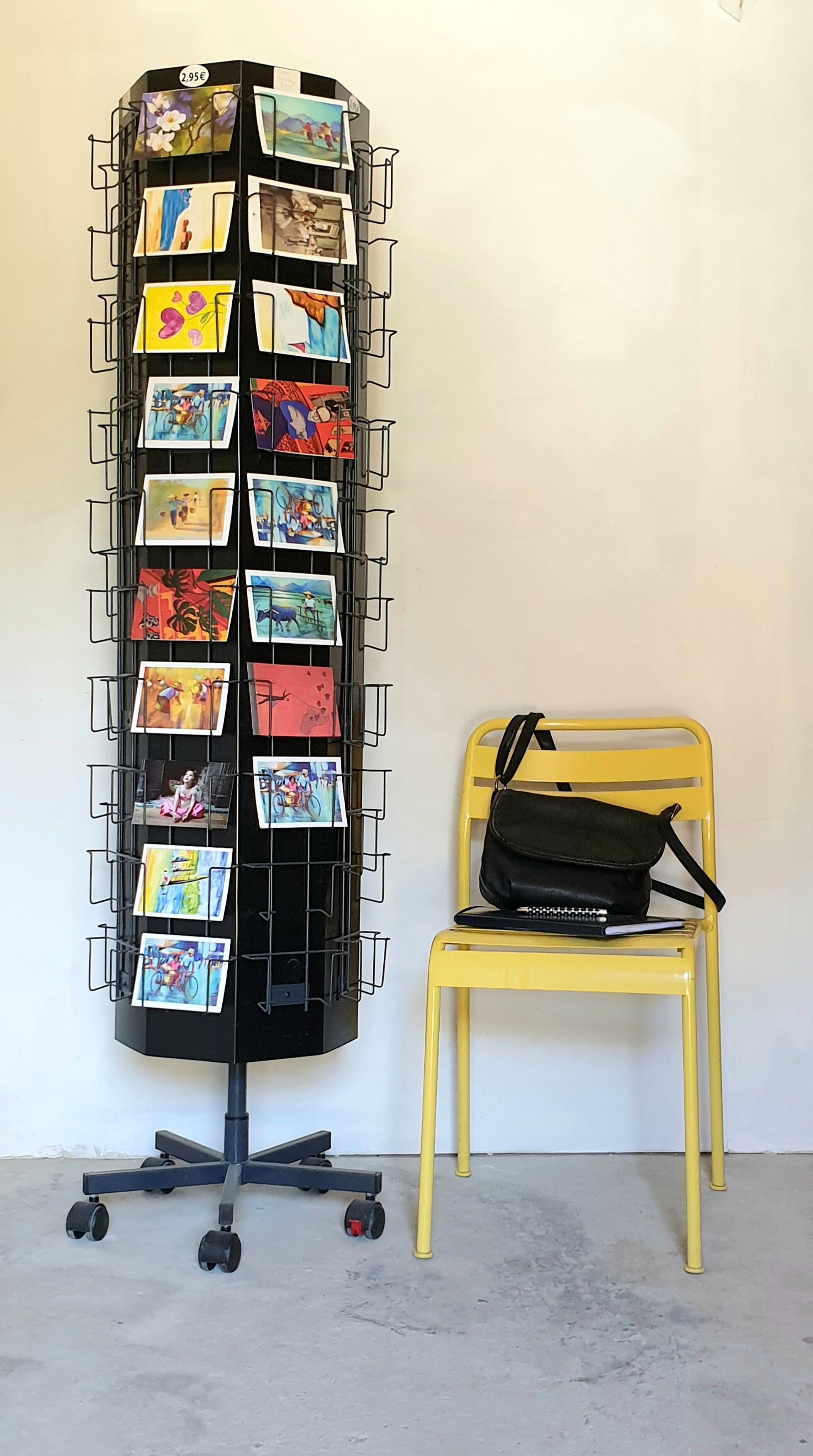 Postcard turnstile display