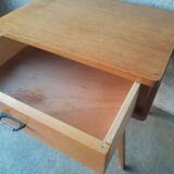 Vintage wooden compass foot bedside table