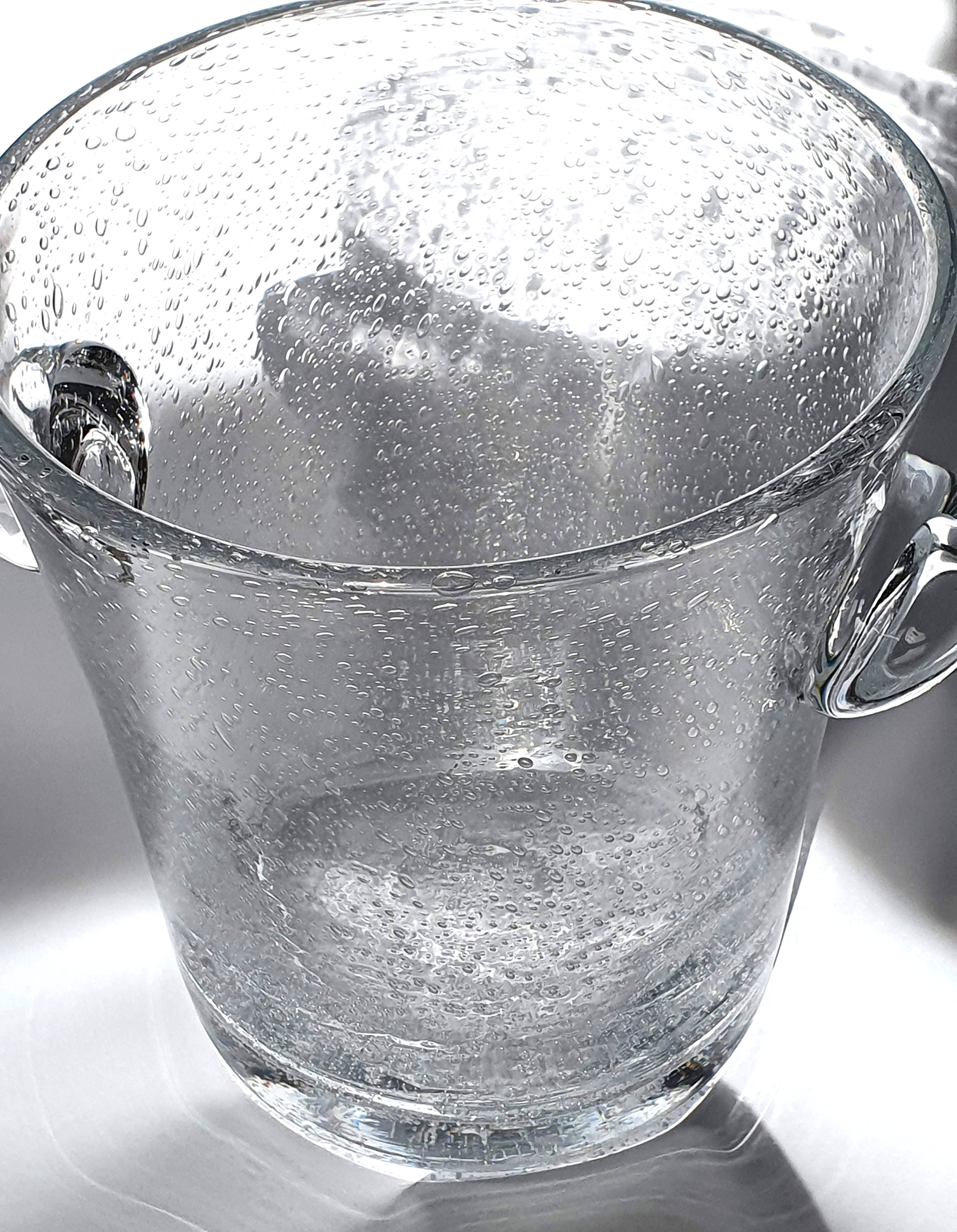 Champagne bucket in glass of biot