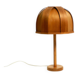 1970s Swedish pine bent veneer table lamp by GB Solbackens Svarveri