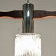 Scandinavian chandelier with 3 lights in teak and glass from the 60s/70s